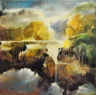 Картина под названием "Cascade" - Jean-Michel Rackelboom, Подлинное произведение искусства, Акрил