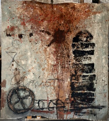 Peinture intitulée "" Chariot "" par Jean-Michel Solvès, Œuvre d'art originale, Huile