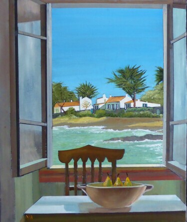 Painting titled "belle jounée!" by Jean-Michel Yon, Original Artwork, Oil Mounted on Wood Stretcher frame
