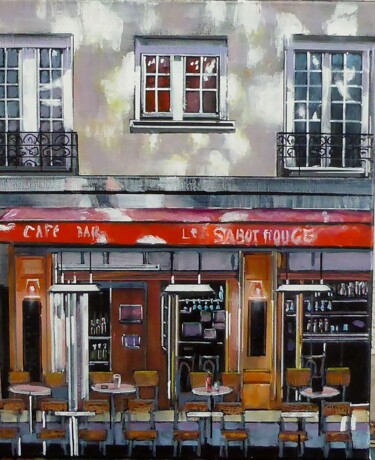 Painting titled "le sabot rouge" by Jean-Michel Yon, Original Artwork, Oil Mounted on Wood Stretcher frame