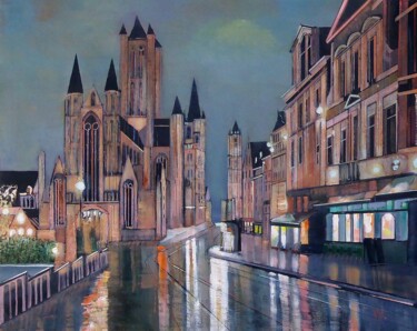 Peinture intitulée "gand" par Jean-Michel Yon, Œuvre d'art originale, Huile Monté sur Châssis en bois