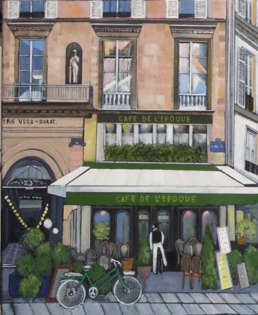 绘画 标题为“la brasserie” 由Jean-Michel Yon, 原创艺术品, 油 安装在木质担架架上