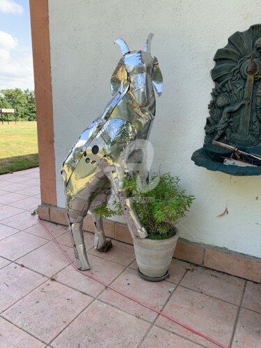 Sculpture intitulée "La Chèvre de Motcab…" par Jean Noël Gilabert, Œuvre d'art originale, Métaux