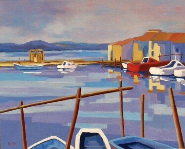 Painting titled "Sète, la Pointe Cou…" by Jean-Noël Le Junter, Original Artwork, Oil Mounted on Wood Stretcher frame