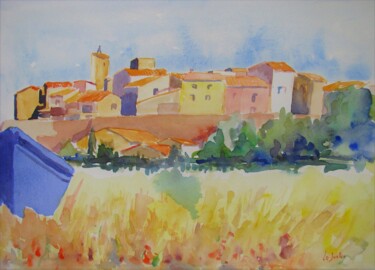 Painting titled "Balaruc-le-vieux" by Jean-Noël Le Junter, Original Artwork, Watercolor