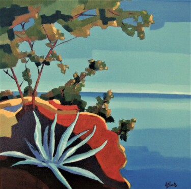 Peinture intitulée "Sur la côte d'Azur" par Jean-Noël Le Junter, Œuvre d'art originale, Huile Monté sur Châssis en bois