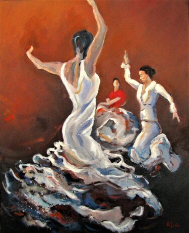"Trois danseuses de…" başlıklı Tablo Jean-Noël Le Junter tarafından, Orijinal sanat, Petrol Ahşap Sedye çerçevesi üzerine mo…
