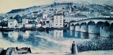 Painting titled "Pont Saint Vincent…" by Jean Noel Remy, Original Artwork, Oil
