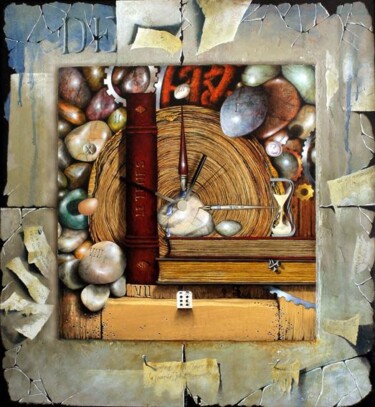 Peinture intitulée "le temps" par Jean-Noël Riou, Œuvre d'art originale