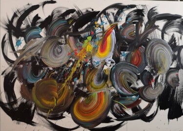 Malerei mit dem Titel "Chanp profond" von Jean Numa Caux, Original-Kunstwerk, Acryl