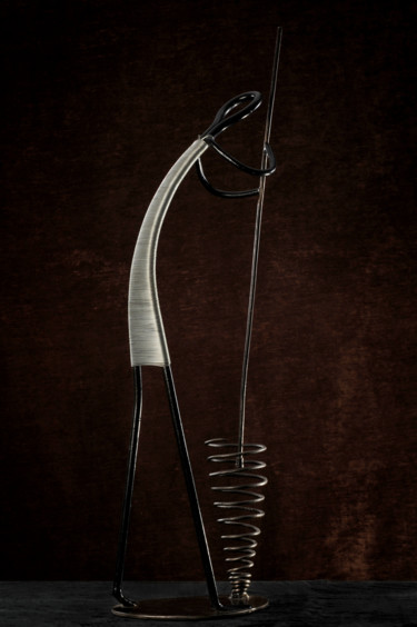 Sculpture titled "pileuse de mil" by jean-patrick-1, Original Artwork, Metals