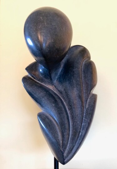 Sculpture titled "Déesse Africaine" by Jean-Paul Baudry, Original Artwork, Stone