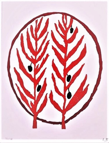 Gravures & estampes intitulée "Branche d'olivier d…" par Jean Paul Chenaud, Œuvre d'art originale, Lithographie