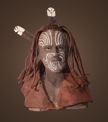 "Indien Maori" başlıklı Heykel Jean Paul Constant tarafından, Orijinal sanat, Terracotta