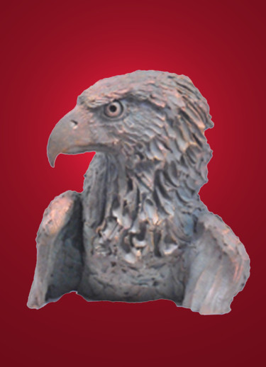 Sculpture titled "Aigle royal  #artis…" by Jean Paul Constant, Original Artwork, Terra cotta