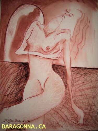 Peinture intitulée "Nue de femme" par Jean-Paul Daragon, Œuvre d'art originale, Huile