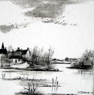 Peinture intitulée "La Loire" par Jean Paul Ferron, Œuvre d'art originale