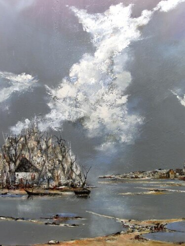 Peinture intitulée "L'île habitée" par Jean Paul Ferron, Œuvre d'art originale