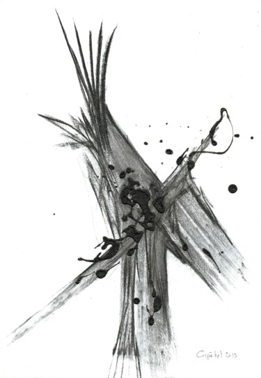 Rysunek zatytułowany „Secrets-05” autorstwa Gipéhel, Oryginalna praca, Węgiel drzewny