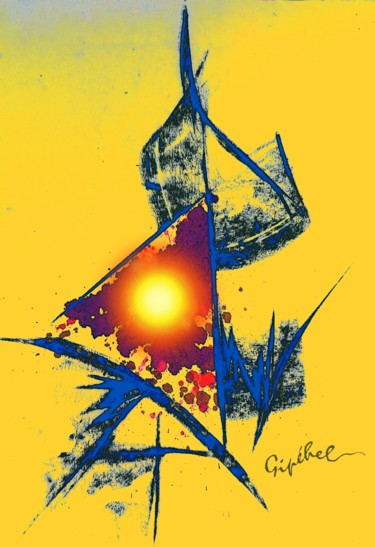 Digital Arts titled "Géometrie solaire" by Gipéhel, Original Artwork, Photo Montage