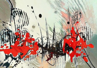 Digitale Kunst mit dem Titel "Le Sang Rouge" von Gipéhel, Original-Kunstwerk, Digitale Malerei