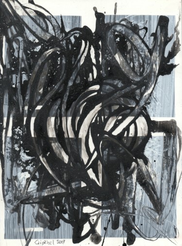 Peinture intitulée "Abstr-Echo-Graphie…" par Gipéhel, Œuvre d'art originale, Acrylique