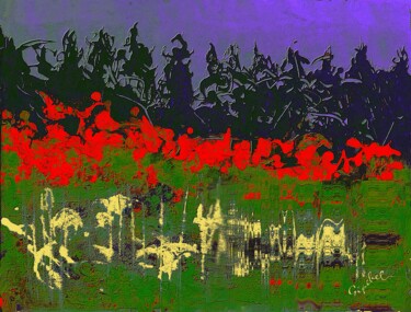 Arts numériques intitulée "La Forêt ébouriffée" par Gipéhel, Œuvre d'art originale, Peinture numérique