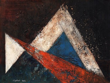 Painting titled "Triology 1 : Couleu…" by Gipéhel, Original Artwork, Oil