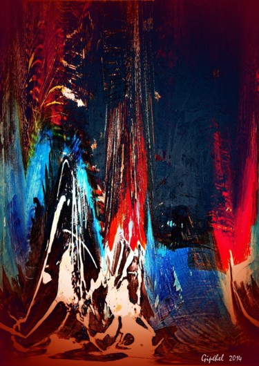 Arts numériques intitulée "Volcano" par Gipéhel, Œuvre d'art originale, Peinture numérique