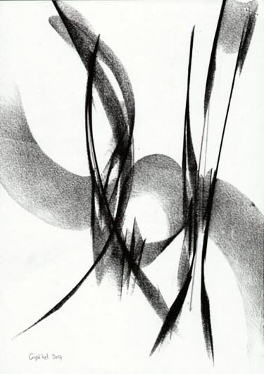 Dessin intitulée "S Kiss-07" par Gipéhel, Œuvre d'art originale, Fusain