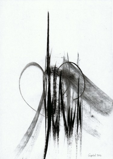 Drawing titled "Arpege-07" by Gipéhel, Original Artwork, Charcoal