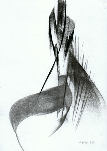 Drawing titled "Arpège-11" by Gipéhel, Original Artwork, Charcoal
