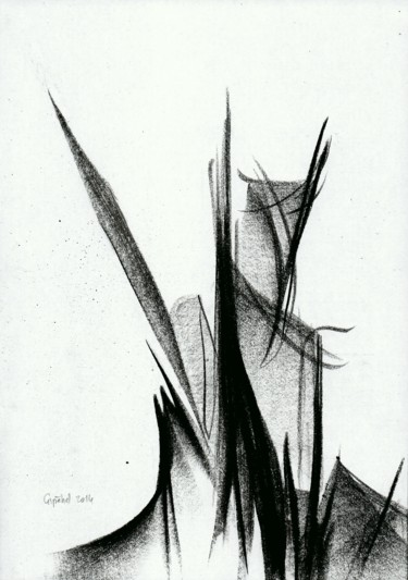 Zeichnungen mit dem Titel "Chorus-01 - Paul Go…" von Gipéhel, Original-Kunstwerk, Kohle
