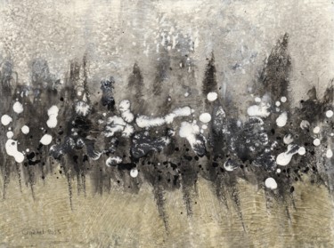 Peinture intitulée "Bain de foule" par Gipéhel, Œuvre d'art originale, Acrylique