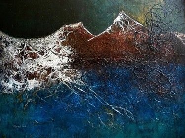 Peinture intitulée "Monts et Merveilles" par Gipéhel, Œuvre d'art originale, Acrylique