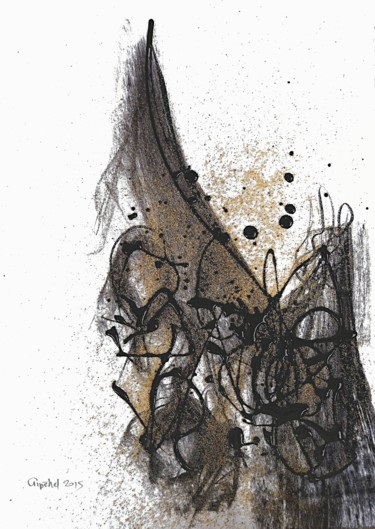 Drawing titled "Secrets-02" by Gipéhel, Original Artwork, Charcoal