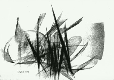 Drawing titled "Barok-04" by Gipéhel, Original Artwork, Charcoal