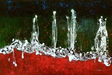 Peinture intitulée "Quatre Amis" par Gipéhel, Œuvre d'art originale, Acrylique