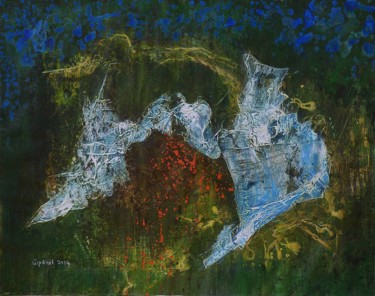 Painting titled "Fragments" by Gipéhel, Original Artwork, Acrylic