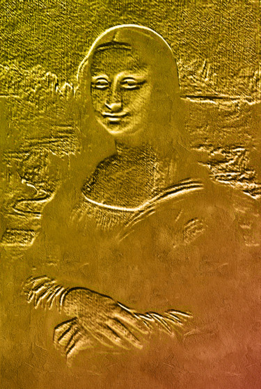 Photographie intitulée "la-joconde-relief-d…" par Jean-Paul Martin, Œuvre d'art originale