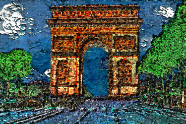 Photographie intitulée "161-arc-de-triomphe…" par Jean-Paul Martin, Œuvre d'art originale