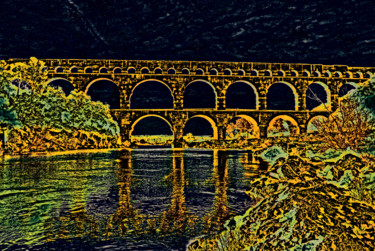 Photographie intitulée "p1010597d-pont-du-g…" par Jean-Paul Martin, Œuvre d'art originale
