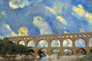 Photographie intitulée "p1010599c-pont-du-g…" par Jean-Paul Martin, Œuvre d'art originale