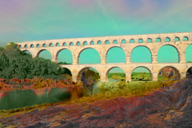 Photographie intitulée "p1010599h-pont-du-g…" par Jean-Paul Martin, Œuvre d'art originale