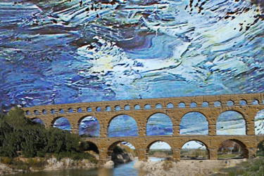 Photographie intitulée "p1010599i-pont-du-g…" par Jean-Paul Martin, Œuvre d'art originale