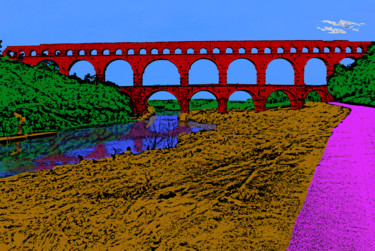 Photographie intitulée "p1010871e-pont-du-g…" par Jean-Paul Martin, Œuvre d'art originale
