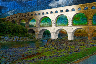 Photographie intitulée "p1010872j-pont-du-g…" par Jean-Paul Martin, Œuvre d'art originale