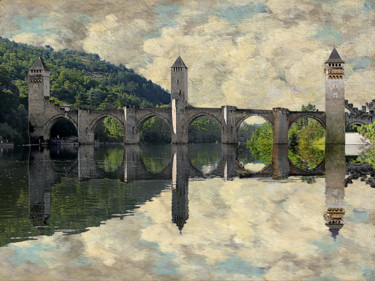 Фотография под названием "cahors-pont-valentr…" - Jean-Paul Martin, Подлинное произведение искусства