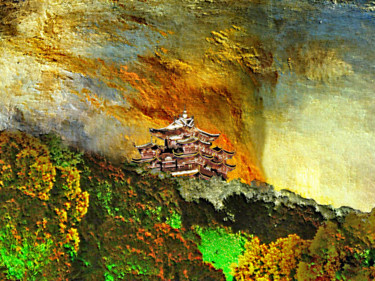 Photography titled "hangzou-pagode-ciel…" by Jean-Paul Martin, Original Artwork