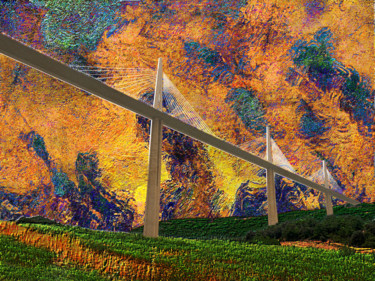 Photographie intitulée "-viaduc-de-millau-c…" par Jean-Paul Martin, Œuvre d'art originale